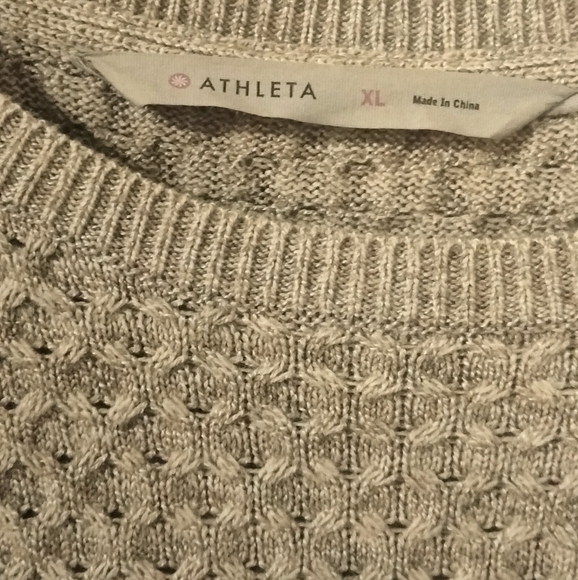 Athleta TanTaupe Textured Sweater XL - Picture 3 of 7